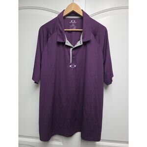 Oakley Center Logo Polo T-Shirt Jersey Men's Size XXL Purple